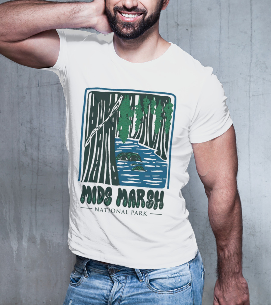 Mids Marsh National Park Forest River Scene T-Shirt