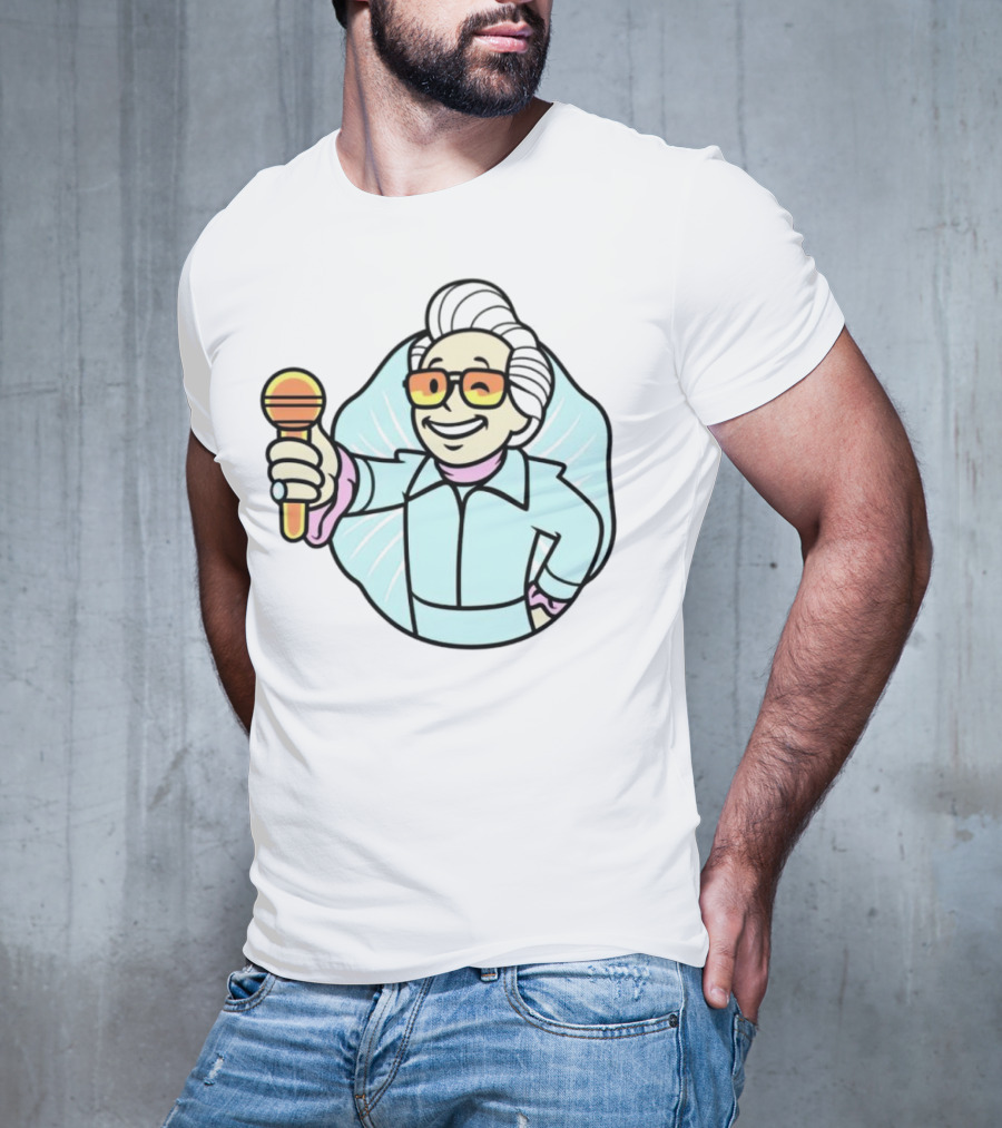 Vault Boy Elvis Microphone T-Shirt
