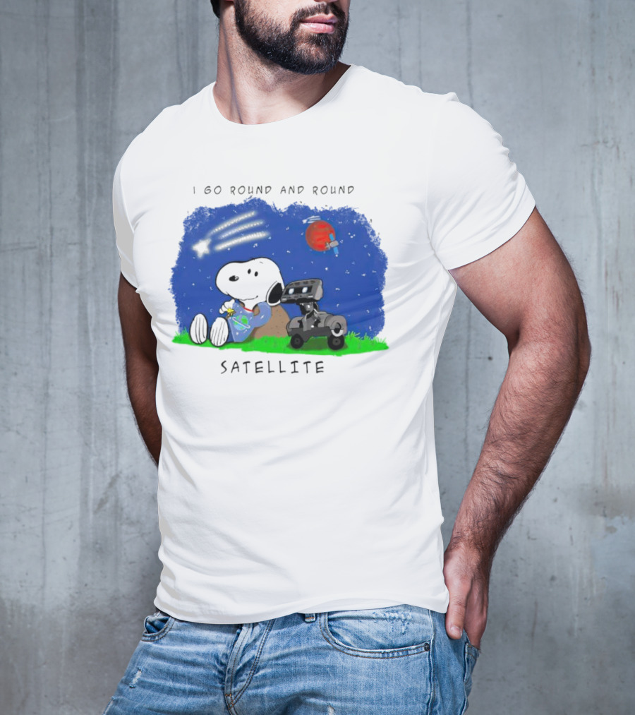 Snoopy I Go Round And Round Satellite Space Adventure T-Shirt