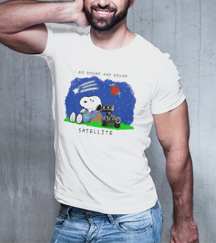 Snoopy I Go Round And Round Satellite Space Adventure T-Shirt