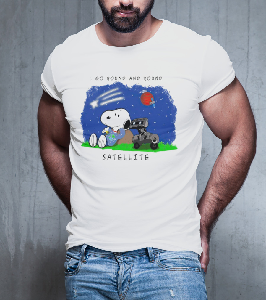 Snoopy I Go Round And Round Satellite Space Adventure T-Shirt