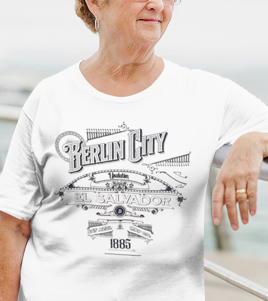 Berlin City Usulután El Salvador 1885 Cafetal Cuyancúa Azul T-Shirt
