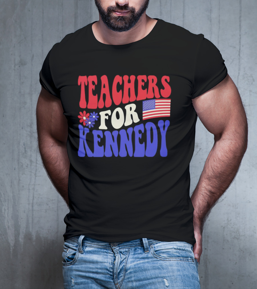 Teachers For Kennedy American Flag T-Shirt