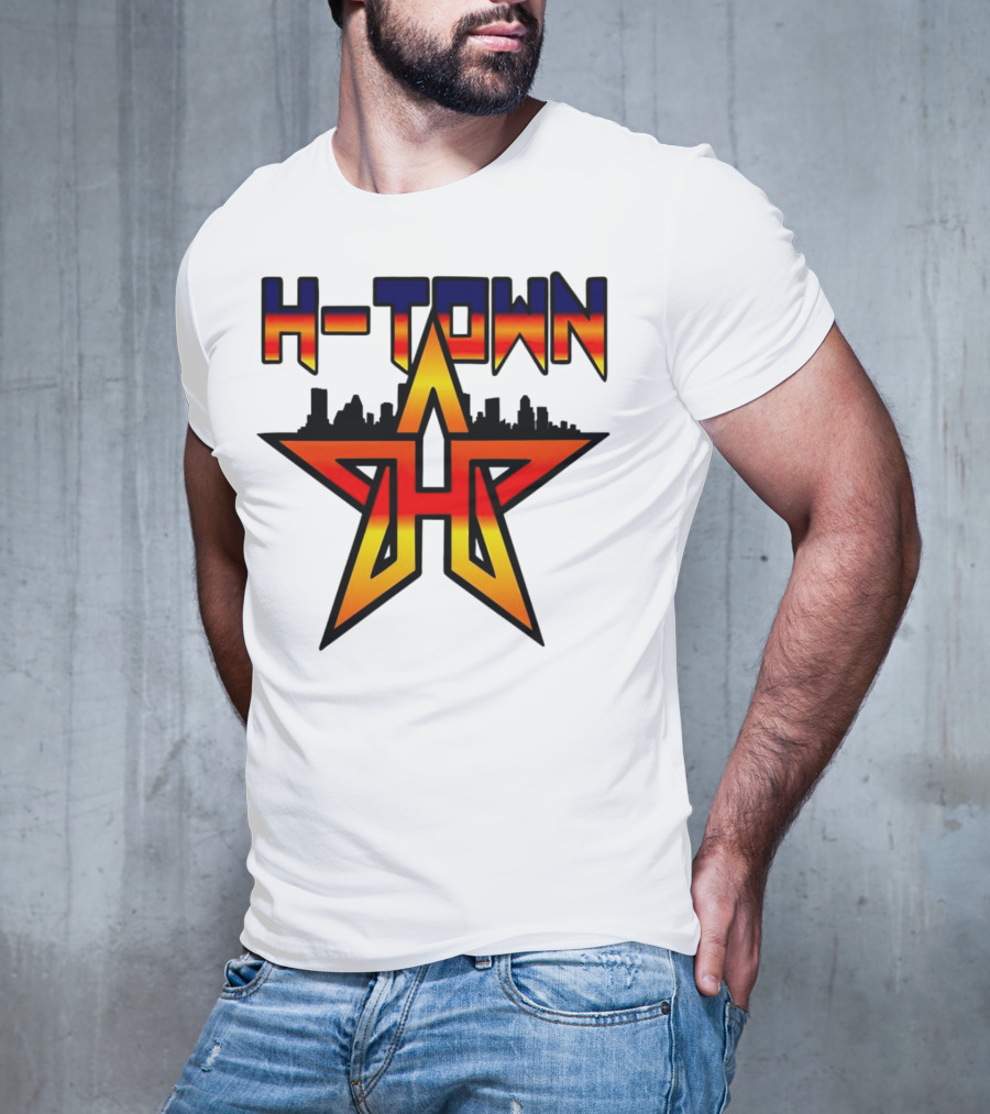H-Town Skyline Star Houston Astros Baseball T-Shirt