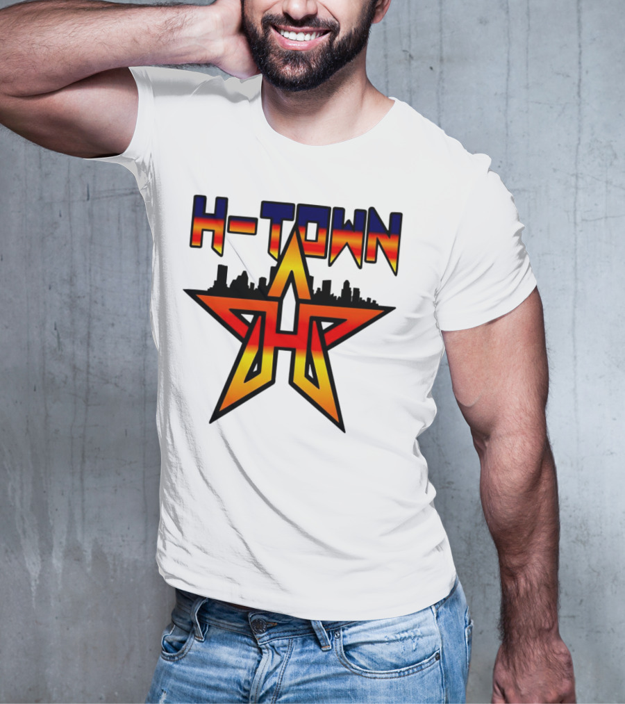 H-Town Skyline Star Houston Astros Baseball T-Shirt