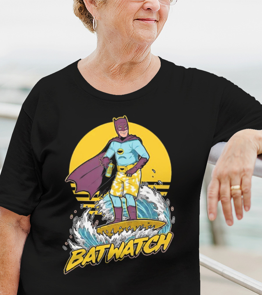 Batwatch Batman Surfing Bat Beach Summer T-Shirt