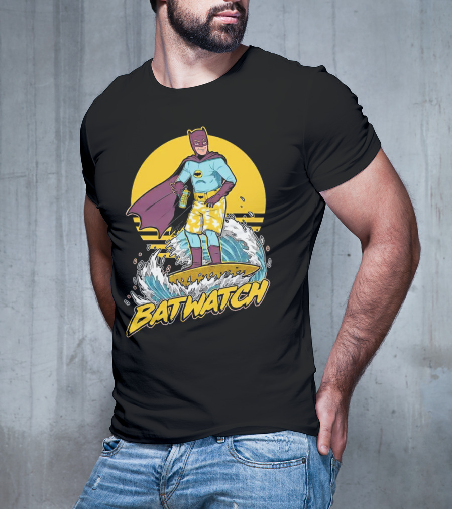 Batwatch Batman Surfing Bat Beach Summer T-Shirt