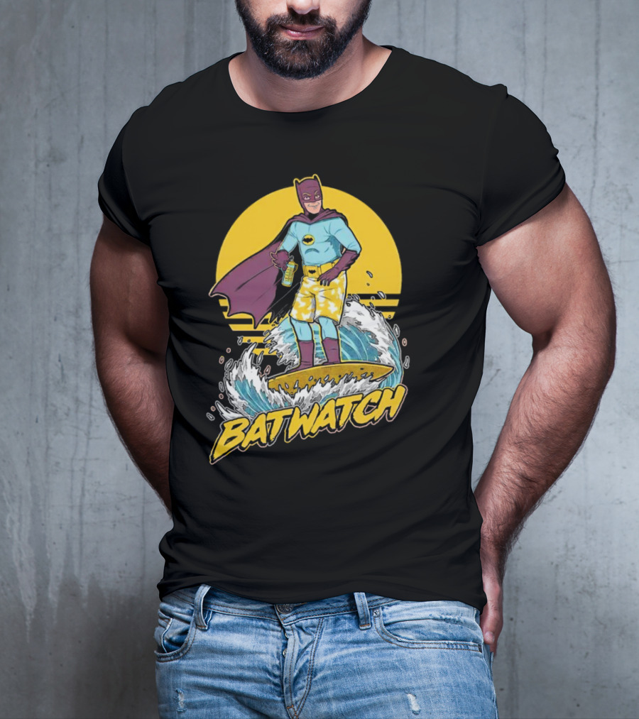 Batwatch Batman Surfing Bat Beach Summer T-Shirt