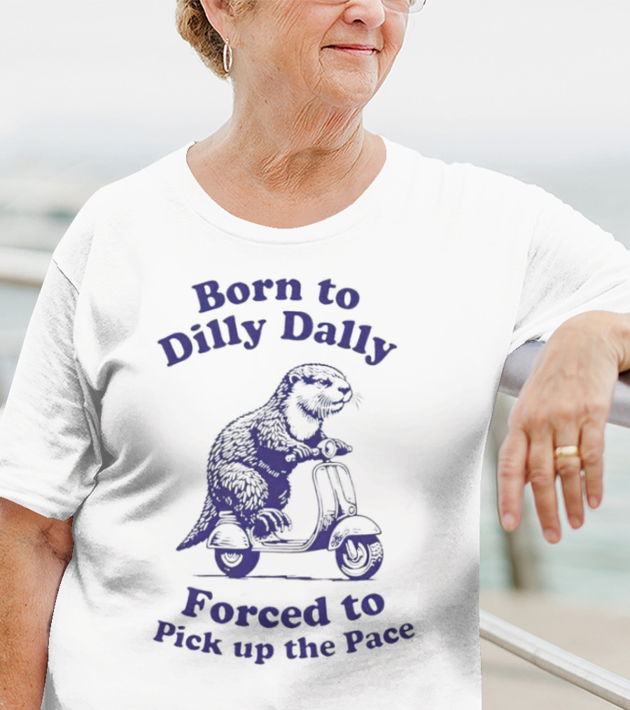 Born To Dilly Dally Capybara On Scooter Forced To Pick Up The Pace T-Shirt
