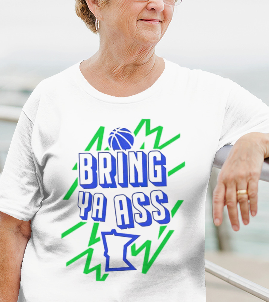 Bring Ya Ass Minnesota Basketball Neon T-Shirt