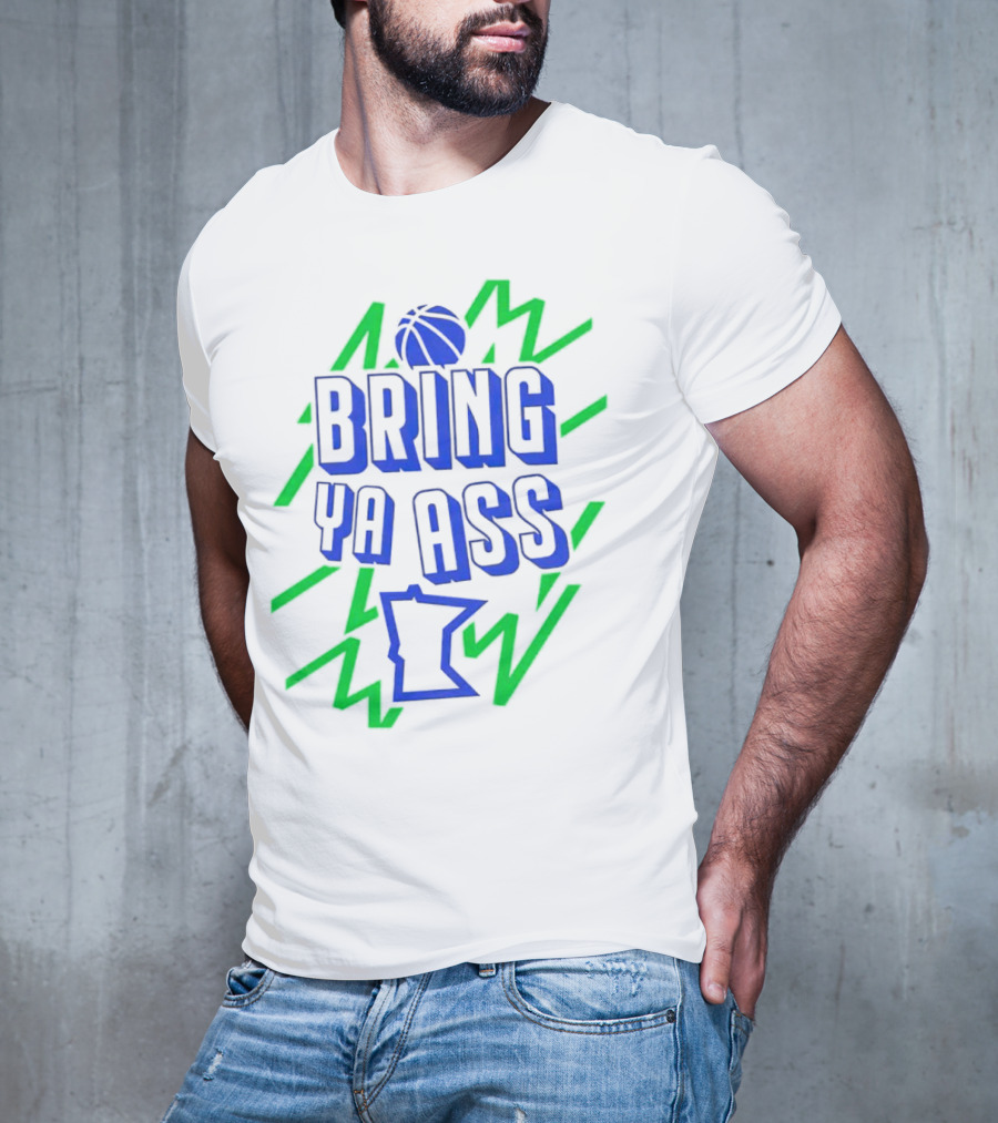 Bring Ya Ass Minnesota Basketball Neon T-Shirt