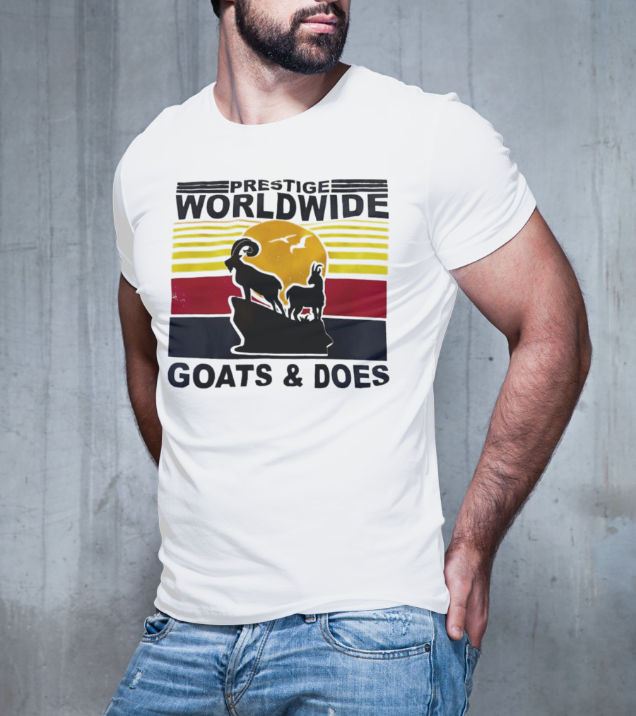 Prestige Worldwide Goats And Does Vintage Sunset T-Shirt