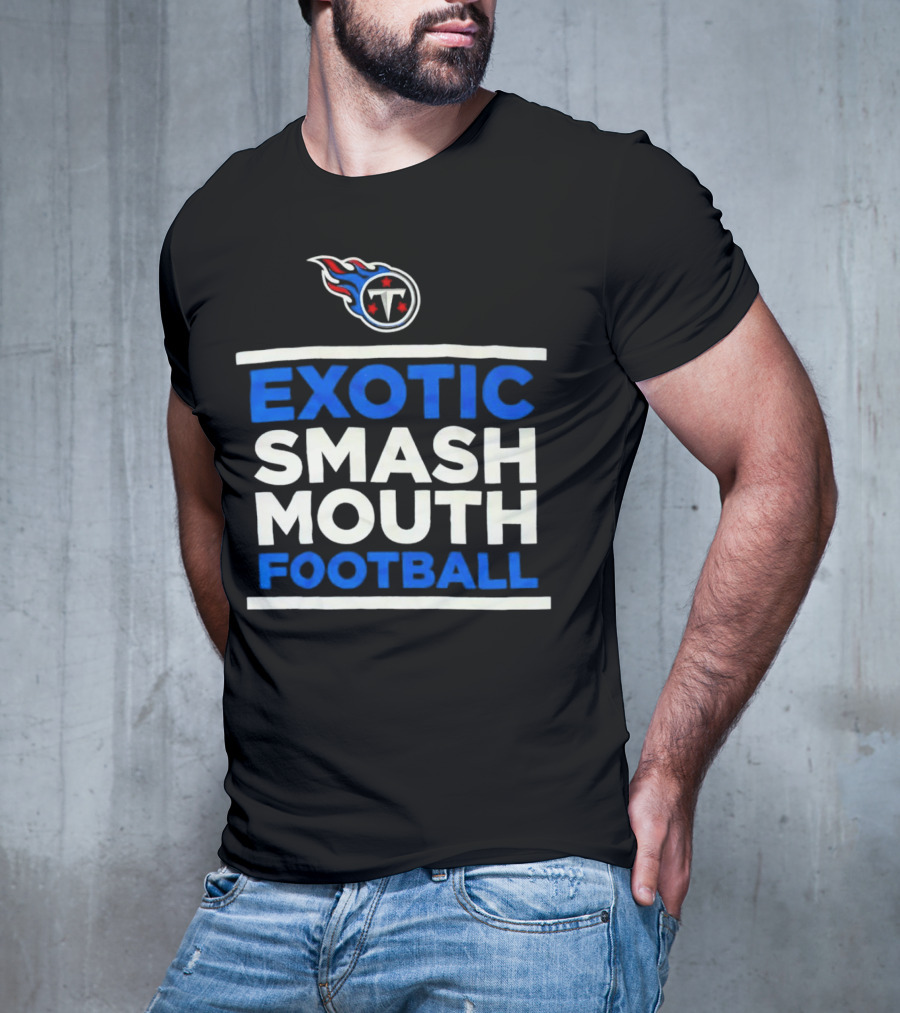 Tennessee Titans Exotic Smash Mouth Football T-Shirt