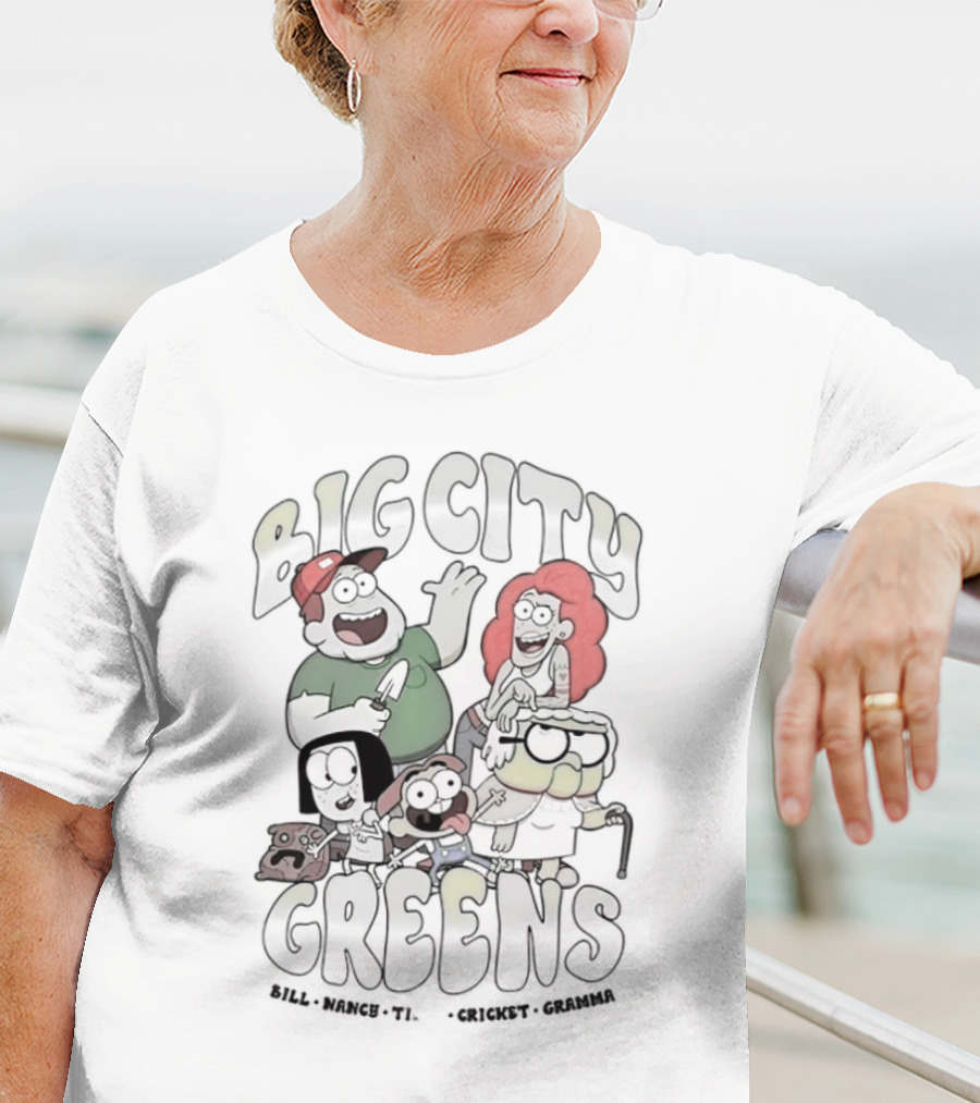 Big City Greens Bill Nancy Tilly Cricket Gramma Characters T-Shirt