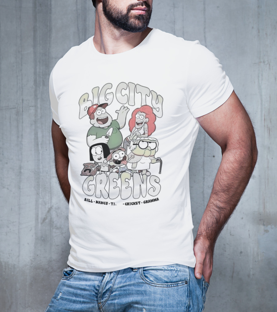 Big City Greens Bill Nancy Tilly Cricket Gramma Characters T-Shirt