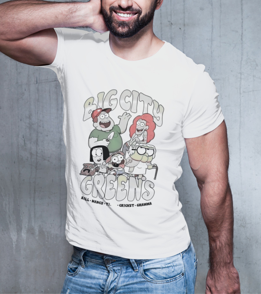 Big City Greens Bill Nancy Tilly Cricket Gramma Characters T-Shirt