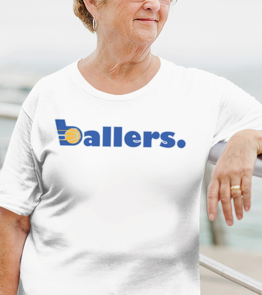 Indiana Pacers Ballers Basketball Logo-Inspired Playful T-Shirt