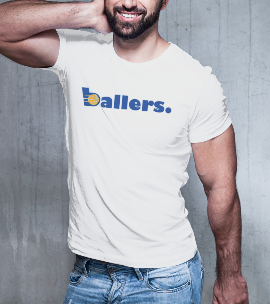 Indiana Pacers Ballers Basketball Logo-Inspired Playful T-Shirt