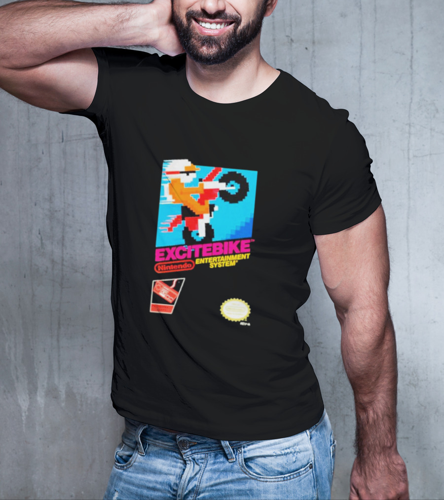 Nintendo Excitebike Entertainment System Classic Game Retro T-Shirt