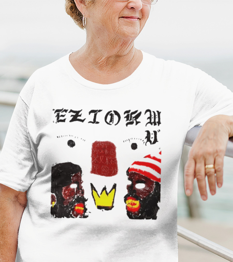 Eziokwu Mixtape Album Crowned Faces With Red Beanie And Glowing Accents T-Shirt
