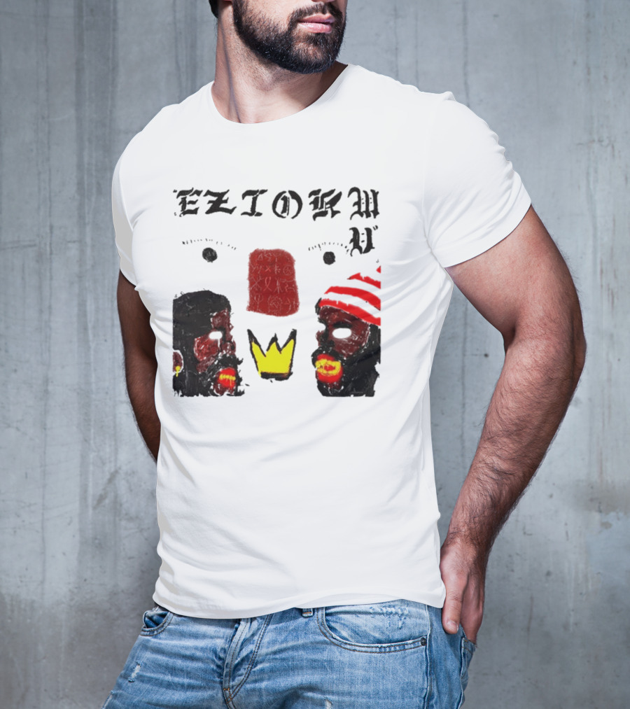 Eziokwu Mixtape Album Crowned Faces With Red Beanie And Glowing Accents T-Shirt