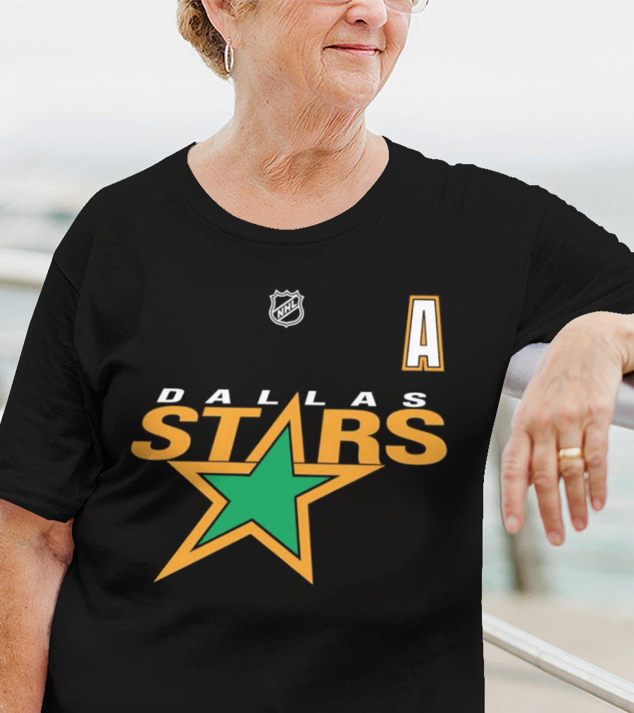 Dallas Stars NHL Hockey Team Logo And Letter A T-Shirt
