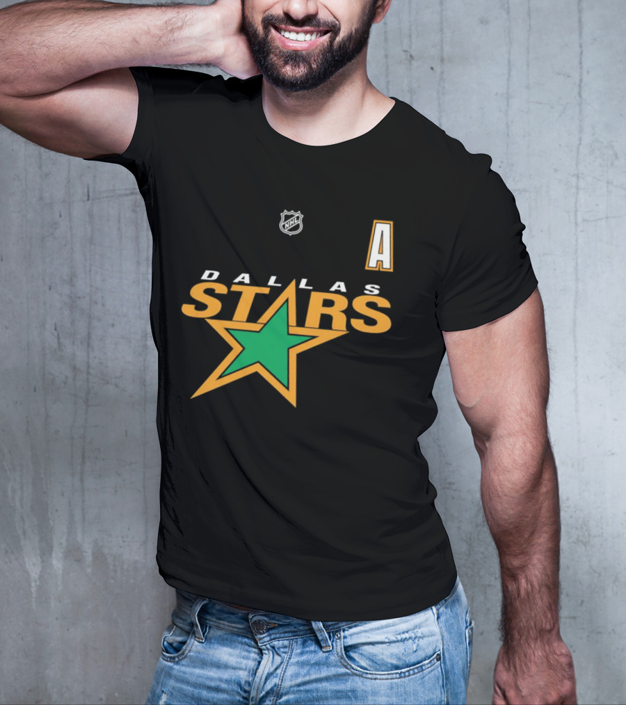 Dallas Stars NHL Hockey Team Logo And Letter A T-Shirt