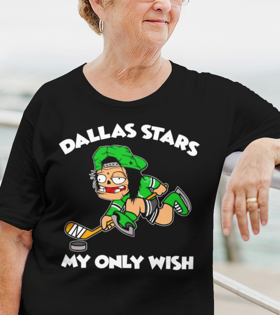 Dallas Stars My Only Wish Hockey Cartoon Character T-Shirt