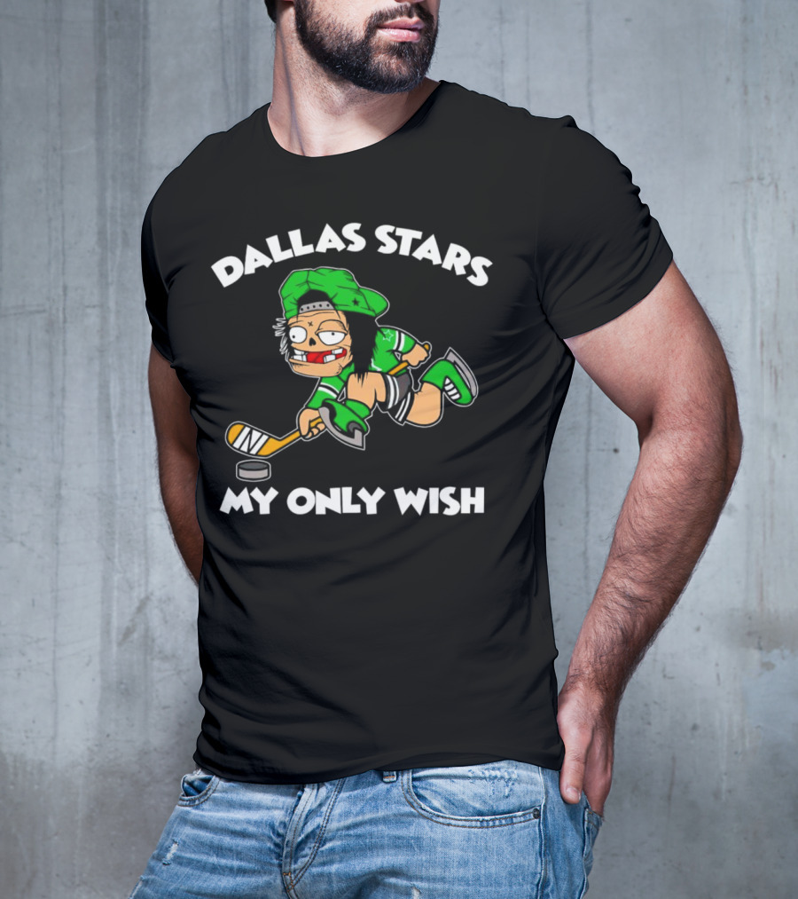 Dallas Stars My Only Wish Hockey Cartoon Character T-Shirt