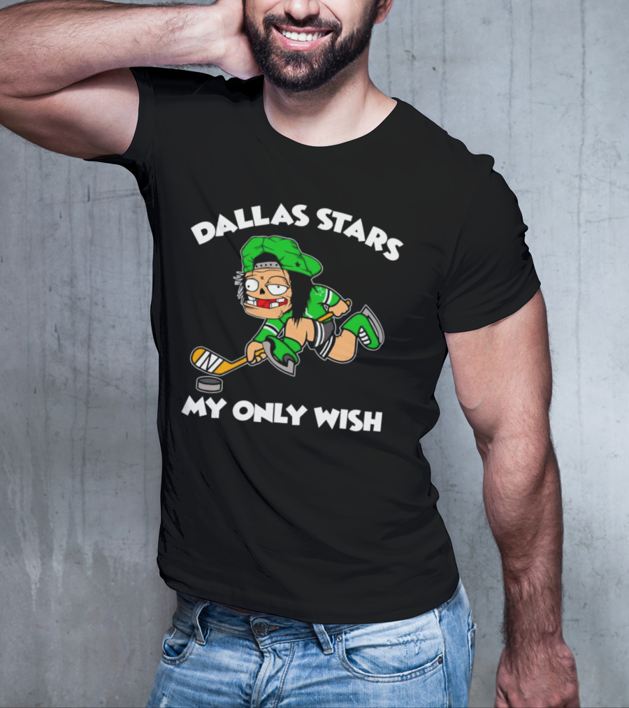 Dallas Stars My Only Wish Hockey Cartoon Character T-Shirt