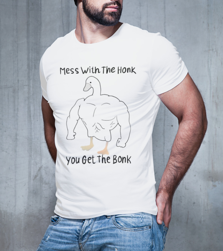 Mess With The Honk You Get The Bonk Buff Duck T-Shirt