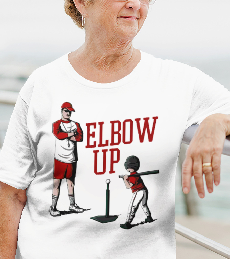 Elbow Up Baseball Coach Batting Stance T-Shirt