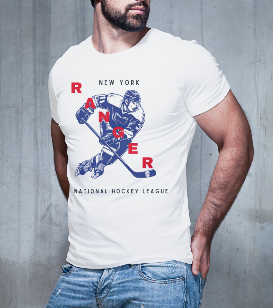 New York Ranger National Hockey League Vintage Player T-Shirt