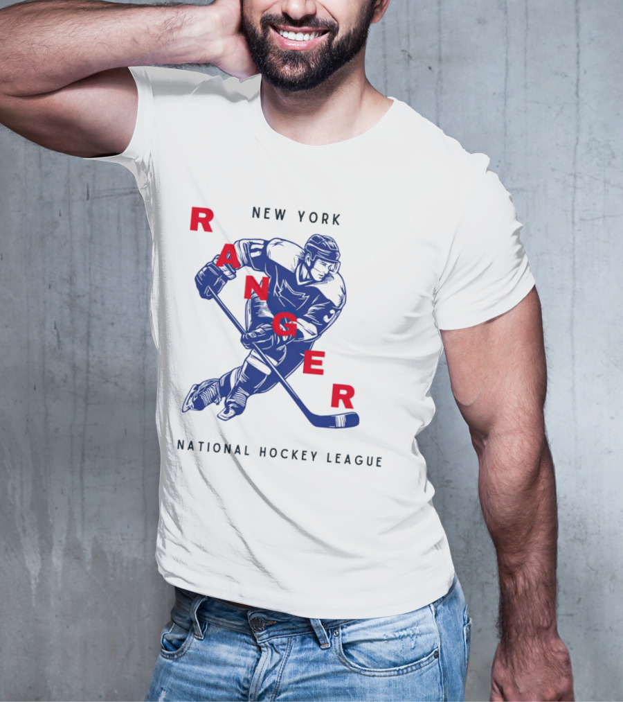 New York Ranger National Hockey League Vintage Player T-Shirt