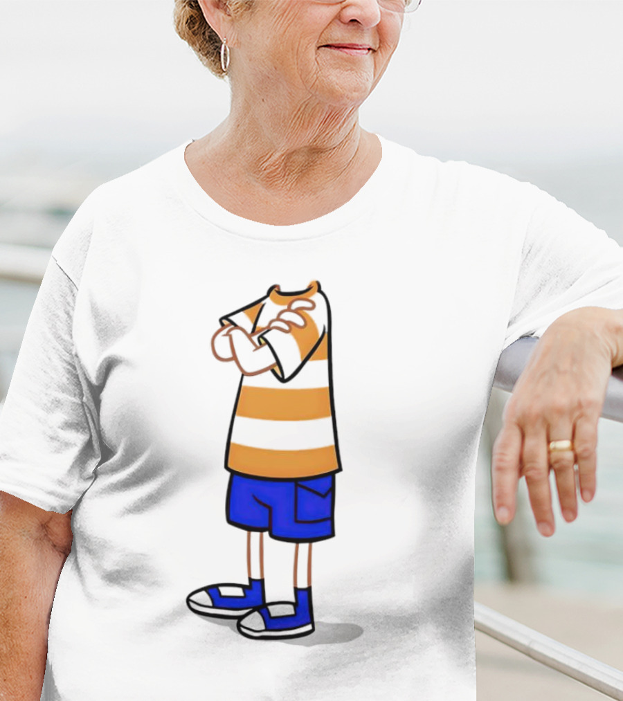 Phineas Ferb Cartoon Style Stun Body Outfit Blue Shorts T-Shirt