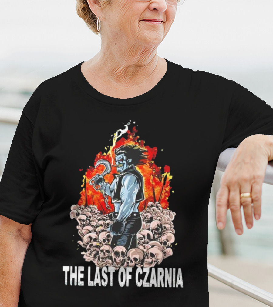 The Last Of Czarnia Lobo Standing Amidst Skulls And Flames T-Shirt