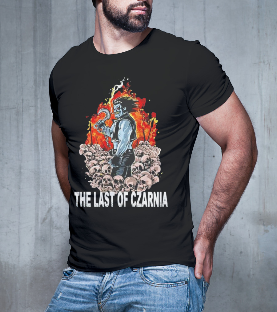 The Last Of Czarnia Lobo Standing Amidst Skulls And Flames T-Shirt