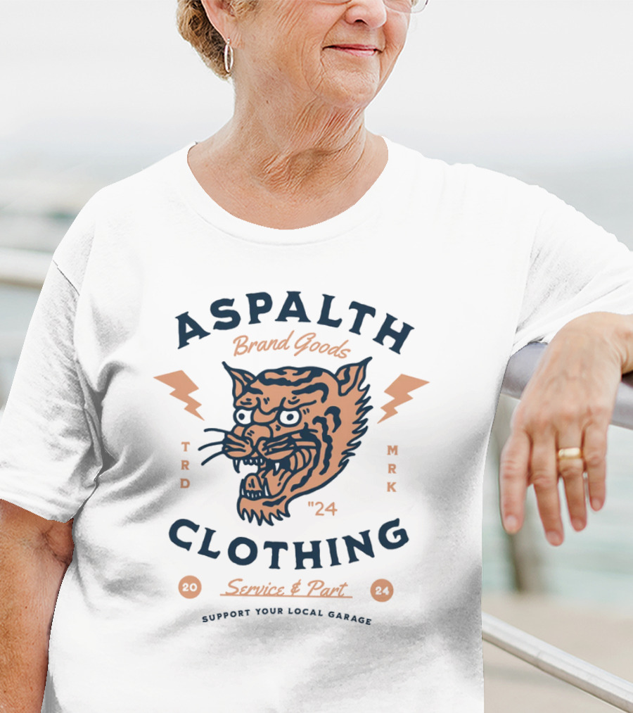 ASPALTH CLOTHING Brand Goods 24 Service And Part Supports Your Local Bodega TRD MRK T-Shirt
