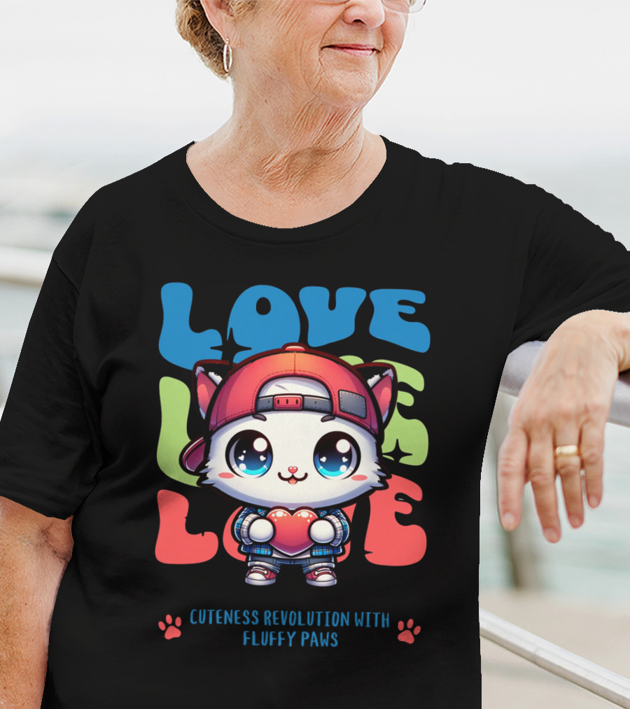 Love Love Love Cuteness Revolution With Fluffy Paws T-Shirt