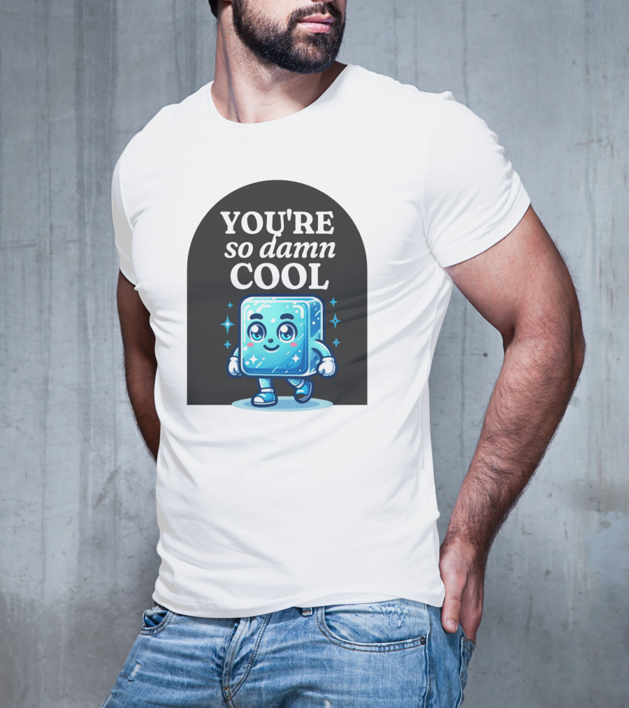 Smiling Ice Cube With You're So Damn Cool T-Shirt