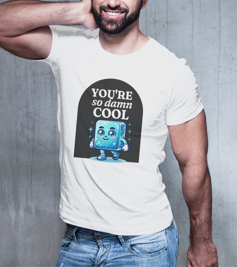 Smiling Ice Cube With You're So Damn Cool T-Shirt