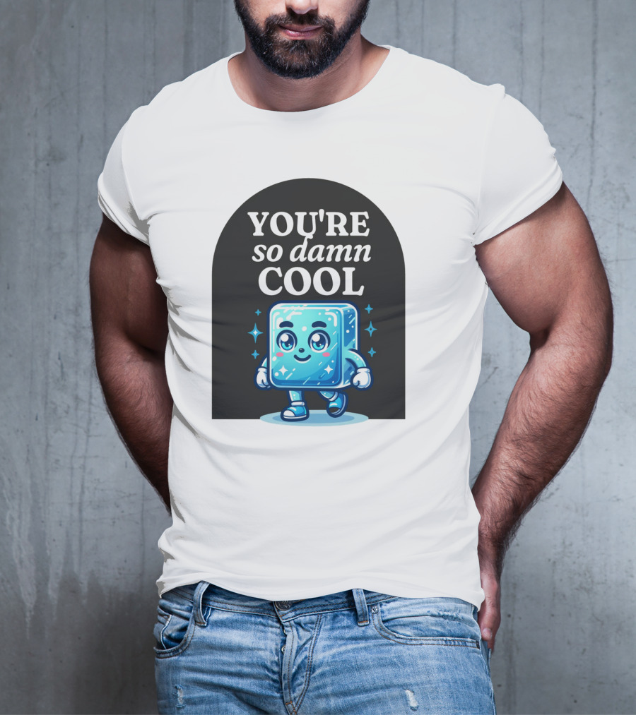 Smiling Ice Cube With You're So Damn Cool T-Shirt