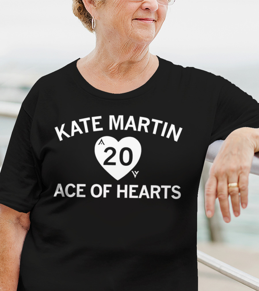 Kate Martin 20 Ace Of Hearts Playing Card Las Vegas Aces T-Shirt