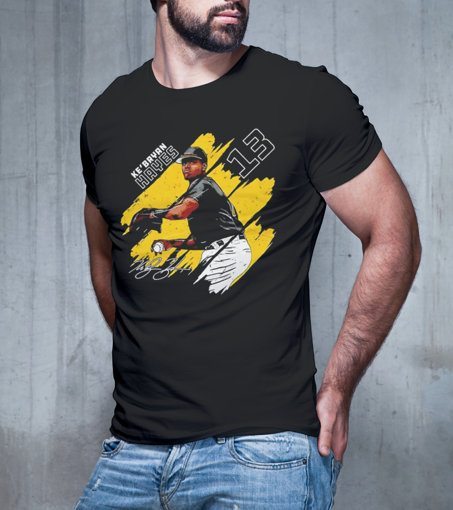 Ke’Bryan Hayes Pittsburgh Pirates Baseball 13 Signature Cartoon T-Shirt