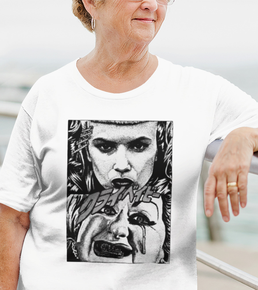 Mobshity Cry Baby John Waters Japanese Comic Style Faces T-Shirt