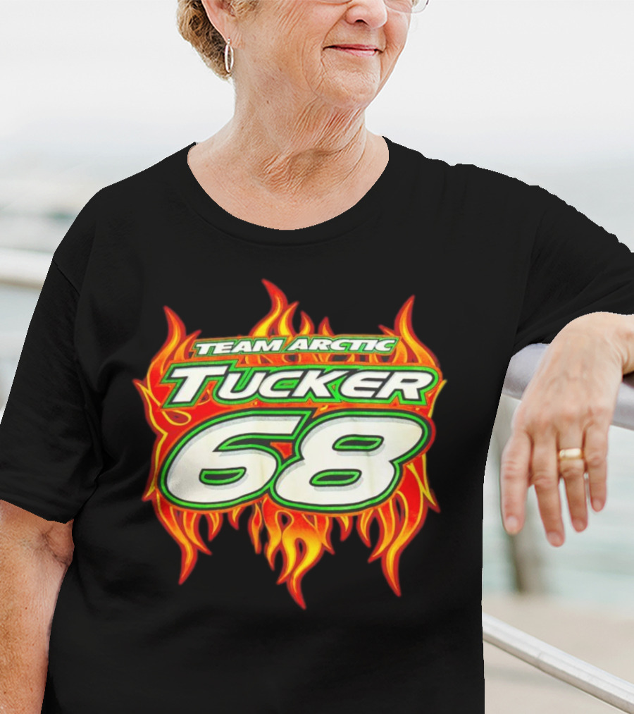Team Arctic Tucker 68 Fire Flames Racing Motif T-Shirt