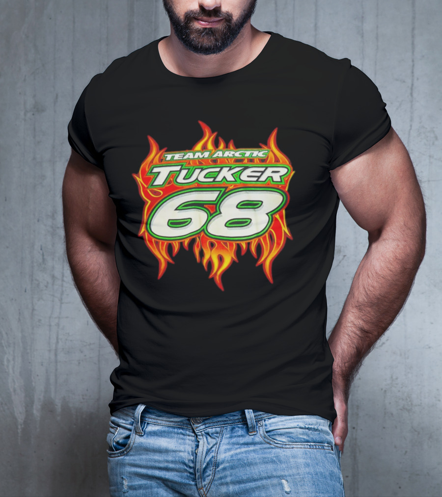 Team Arctic Tucker 68 Fire Flames Racing Motif T-Shirt