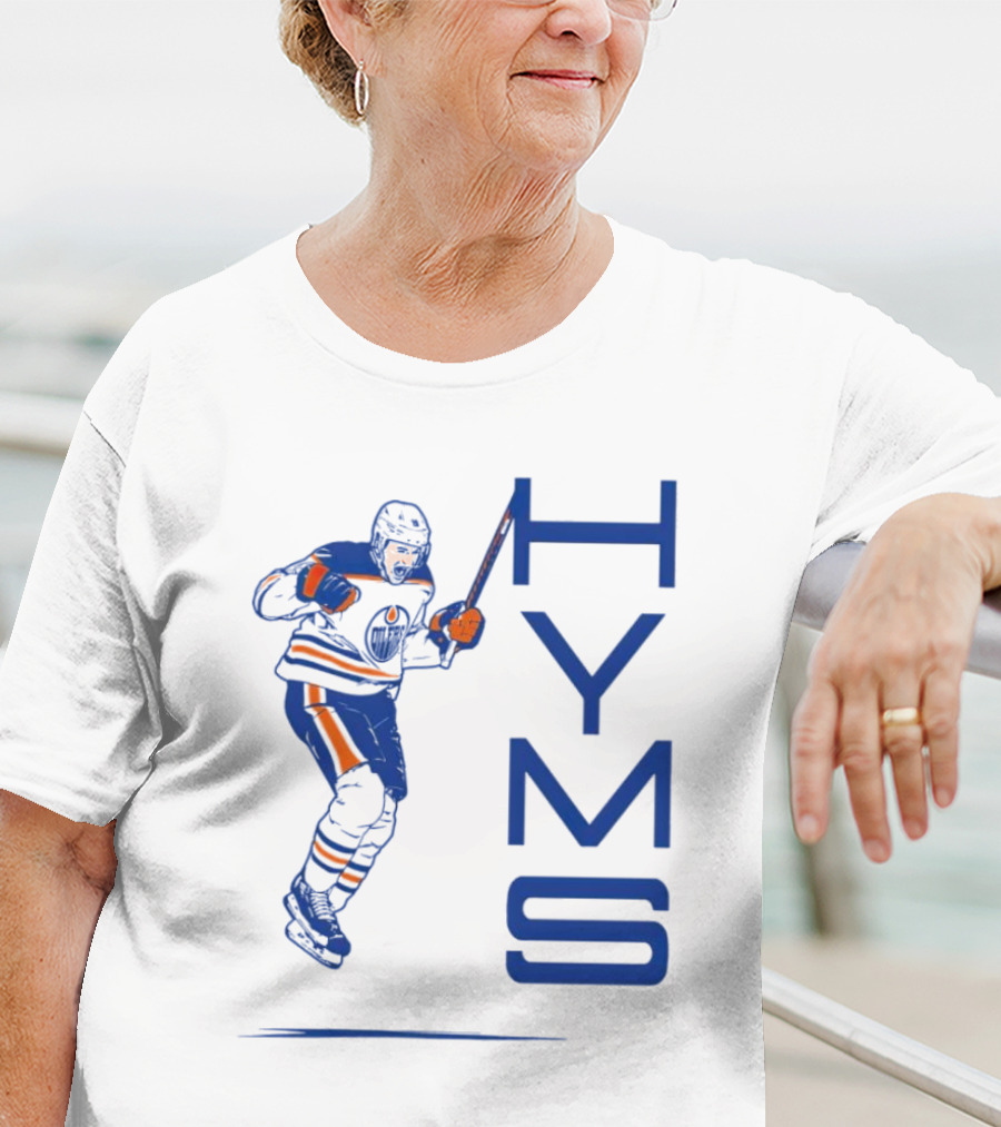 Zach Hyman Edmonton Oilers HYMS Hockey Player T-Shirt