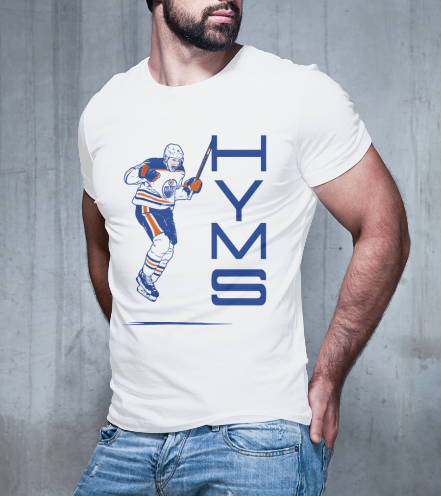 Zach Hyman Edmonton Oilers HYMS Hockey Player T-Shirt
