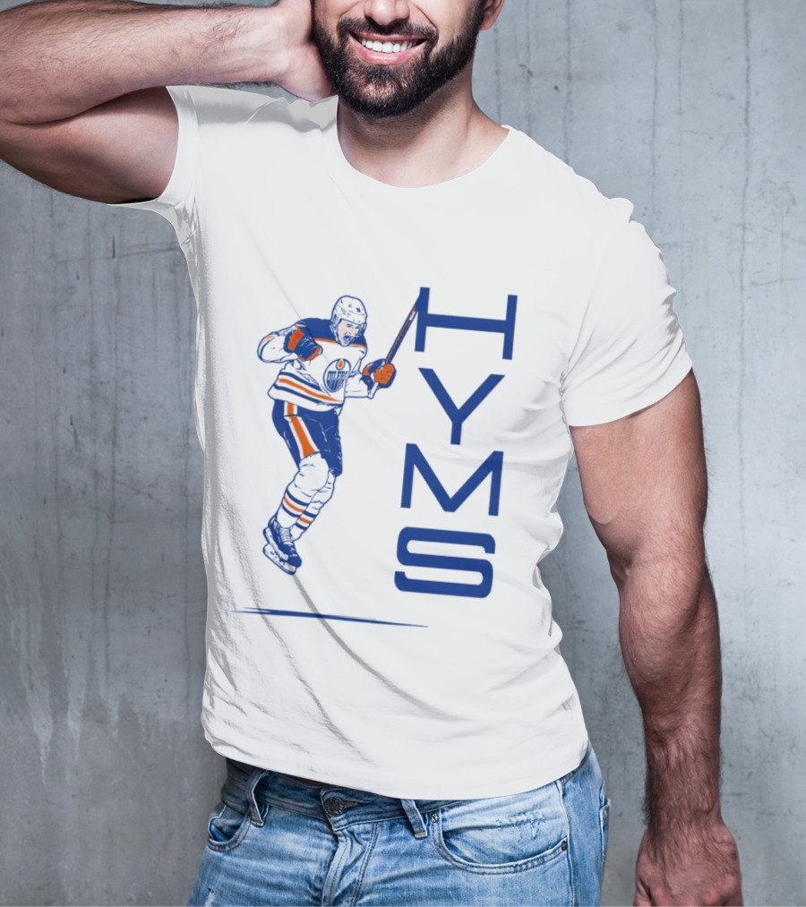 Zach Hyman Edmonton Oilers HYMS Hockey Player T-Shirt